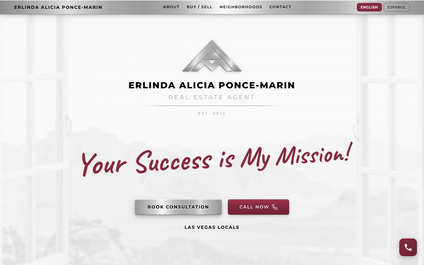 Alicia Marin Real Estate website